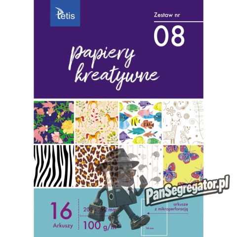 Zeszyt papierów kreatywnych A4 16k 100g KB030-08 TETIS