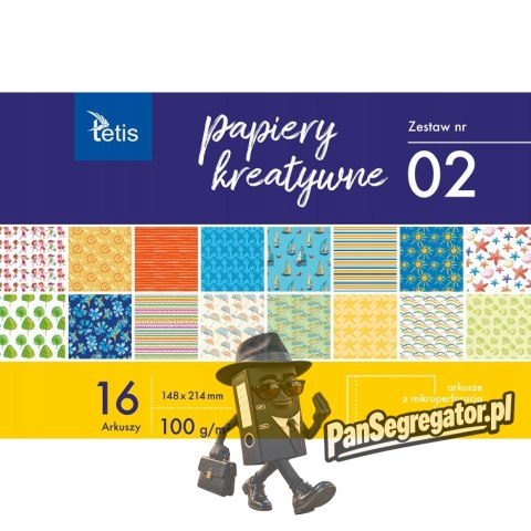 Zeszyt papierów kreatywnych A5 16k 100g KB029-02 TETIS