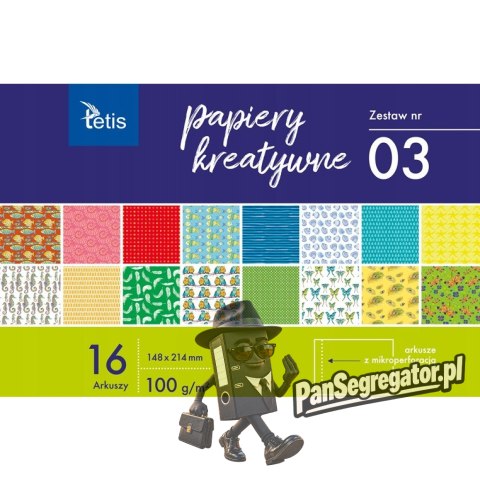 Zeszyt papierów kreatywnych A5 16k 100g KB029-03 TETIS