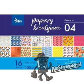 Zeszyt papierów kreatywnych A5 16k 100g KB029-04 TETIS