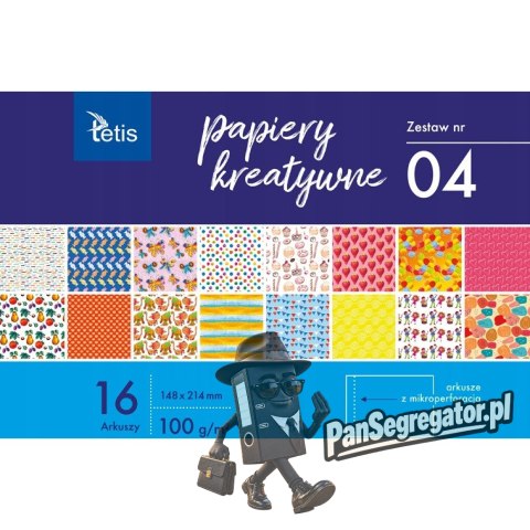 Zeszyt papierów kreatywnych A5 16k 100g KB029-04 TETIS