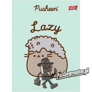 Zeszyt szkolny A5 32 kartki w kratkę laminowany PUSHEEN ST.MAJEWSKI