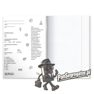Zeszyt szkolny przedmiotowy A5 60 kartek w kratkę 70g FIZYKA 400197999 HERLITZ
