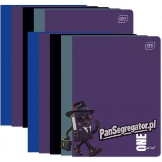Zestaw zeszytów A5 60k kratka (10szt) ONE COLOR mix kolorów INTERDRUK