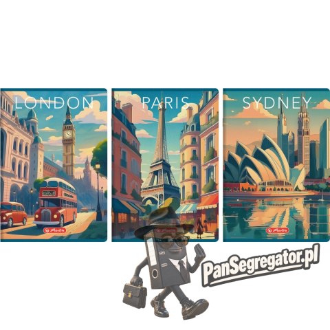 Zeszyt A4 80k kratka z marginesem RETRO CITY 400196847 HERLITZ