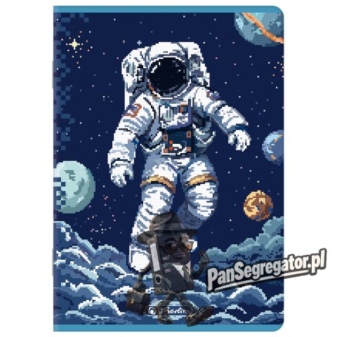 Zeszyt A5 16k linia podwójna kolorowa PIXEL FUN chłopięcy 400207498 HERLITZ