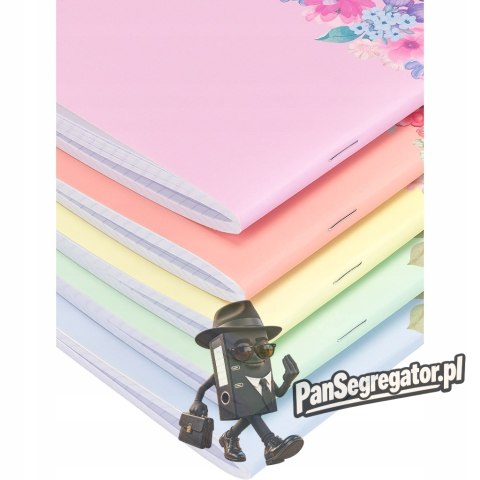 Zeszyt A5 32k kratka margines FLOWERS 400181449 OXFORD