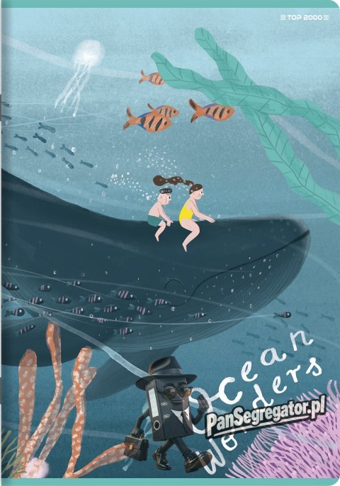Zeszyt A5 32k kratka margines OCEAN WONDERS 400182343 TOP 2000