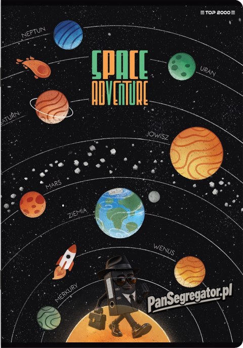Zeszyt A5 32k kratka margines SPACE ADVENTURE 400182344 TOP 2000