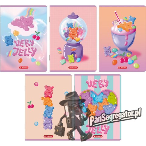 Zeszyt A5 32k kratka z marginesem JELLY 400206378 HERLITZ
