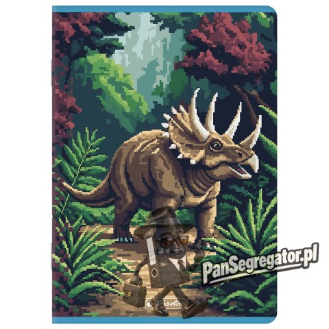 Zeszyt A5 32k linia podwójna kolorowa PIXEL FUN chłopięcy 400207520 HERLITZ