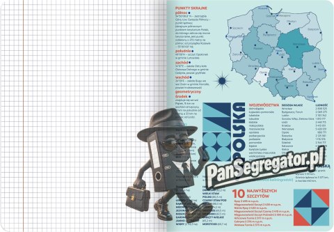 Zeszyt A5 60k kratka 70g ze ściągami GEOGRAFIA 400169461 TOP 2000