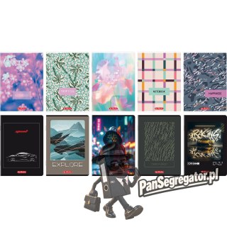 Zeszyt A5 96k kratka z marginesem mix 400206359 HERLITZ
