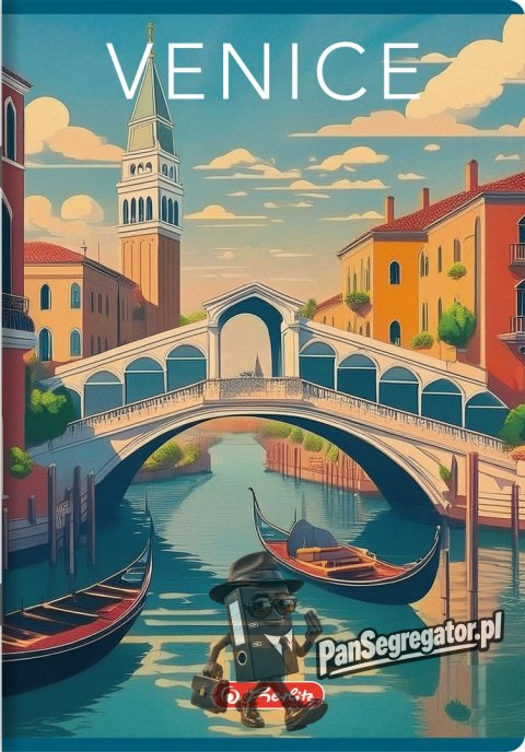 Zeszyt szkolny A5 60 kartek w kratkę 70g RETRO CITY 400196845 HERLITZ