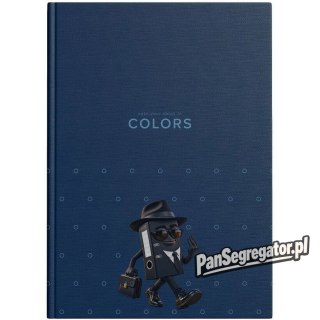 Zeszyt szkolny z twardą okładką A5 Brulion 96 kartek w kratkę COLORS 400169200 TOP 2000