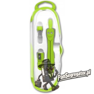 Cyrkiel szkolny z grafitem 2mm ( grafity +temperówka) PC-101 zielony w etui TT7634 PENMATE