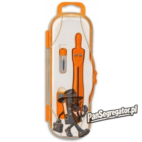 Cyrkiel szkolny z grafitem 2mm ( grafity +temperówka) PC-101 żółty w etui TT7631 PENMATE