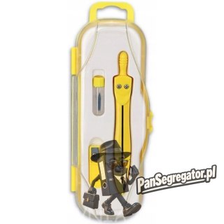 Cyrkiel szkolny z grafitem 2mm ( grafity +temperówka) PC-101 żółty w etui TT7632 PENMATE