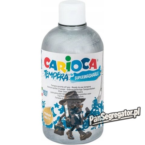 Farba CARIOCA TEMPERA 500ml srebrna (40427/20) 170-2714