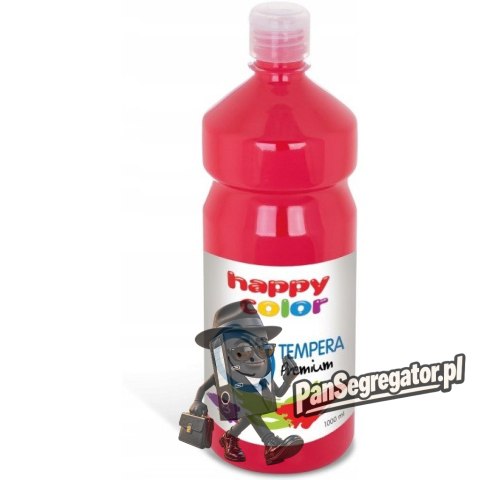 Farba TEMPERA Premium 1000ml ciemno czerwona HAPPY COLOR 3310 1000-26