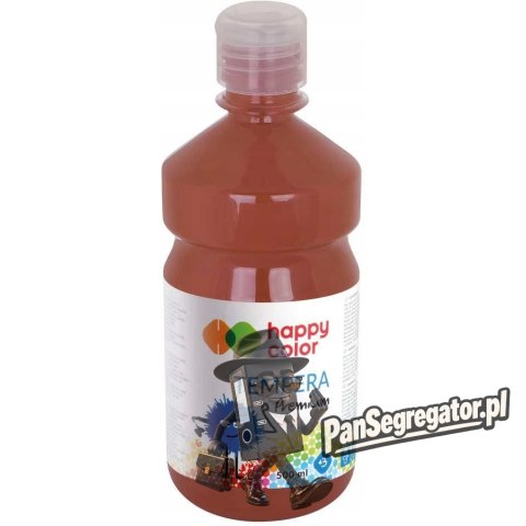 Farba TEMPERA Premium 500ml ciemnobrązowa HAPPY COLOR HA 3310 500-75