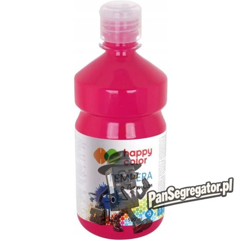 Farba TEMPERA Premium 500ml ciemnoróżowa HAPPY COLOR HA 3310 0500-22
