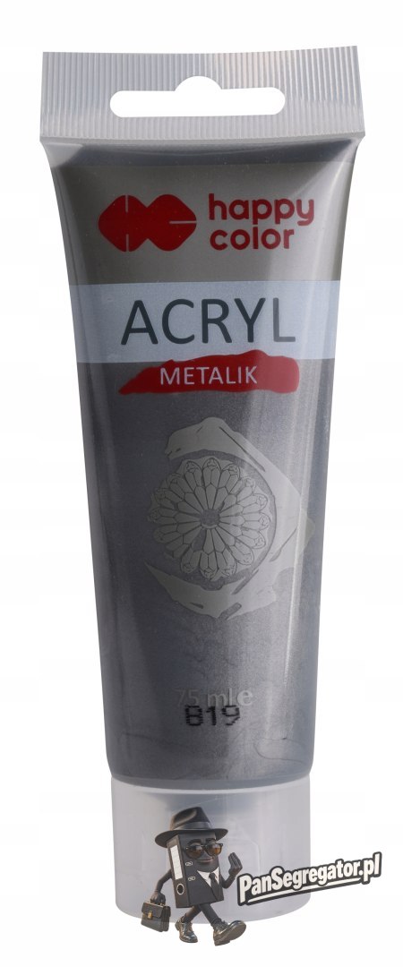 Farba akrylowa 75ml czarne srebro HA 7370 0075-819 Happy Color