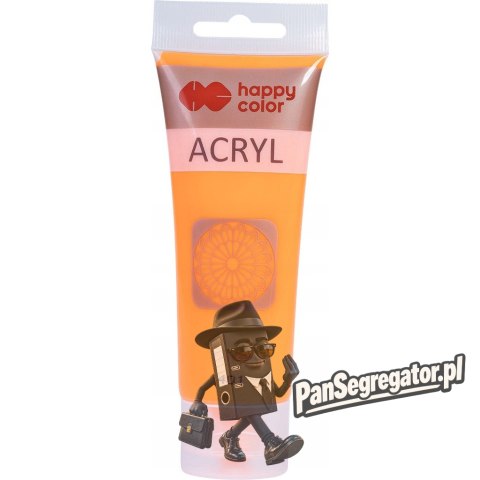 Farba akrylowa 75ml pomarańczowa fluo HA 7370 0075-401 Happy Color