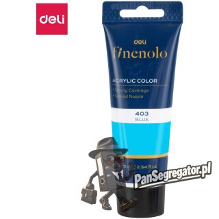 Farba akrylowa FINENOLO 75ml niebieska EC75-BL DELI