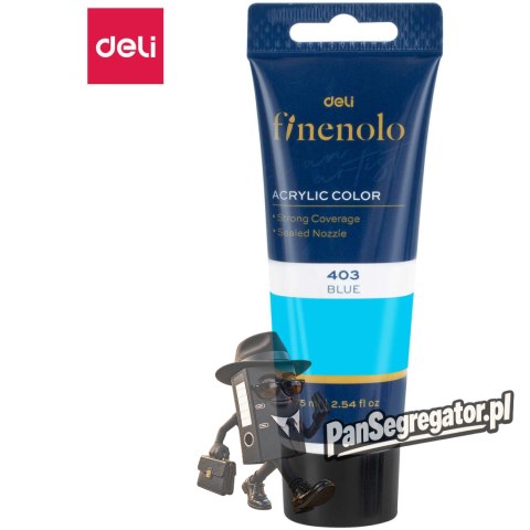 Farba akrylowa FINENOLO 75ml niebieska EC75-BL DELI