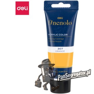 Farba akrylowa FINENOLO 75ml pomarańczowa EC75-OR DELI