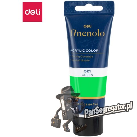 Farba akrylowa FINENOLO 75ml zielona EC75-GN DELI