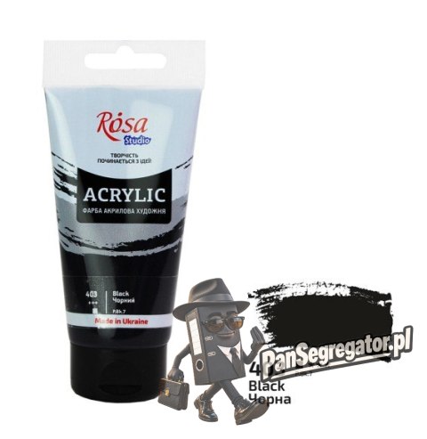 Farba akrylowa Rosa Studio 75ml BLACK 403