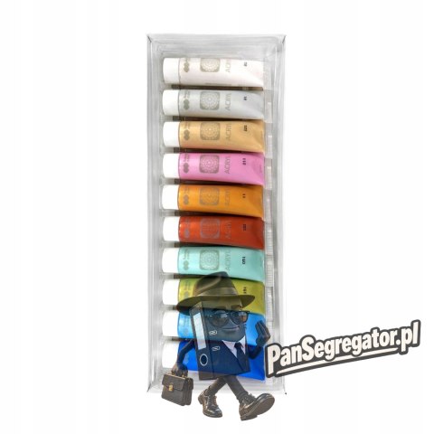 Farba akrylowa metaliczna 10 kol. x 12 ml HAPPY COLOR HA 7370 0012-M10