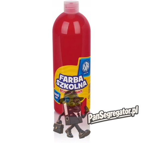 Farba plakatowa szkolna 1000ml czerwona 301217049 ASTRA