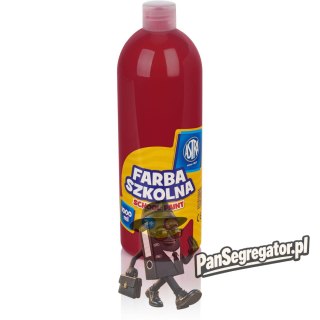 Farba plakatowa szkolna 1000ml czerwona ciemna 301217044 ASTRA