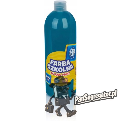 Farba plakatowa szkolna 1000ml turkusowa 301217064 ASTRA