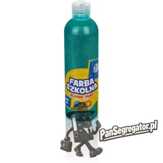 Farba plakatowa szkolna 250ml brokatowa zielona 301217041 ASTRA