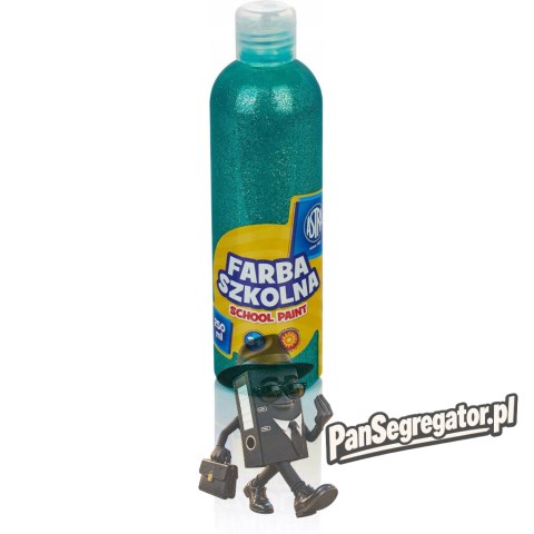 Farba plakatowa szkolna 250ml brokatowa zielona 301217041 ASTRA