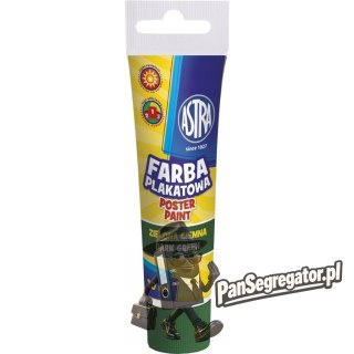 Farba plakatowa w tubkach 30ml szkolna ciemno zielona 83110906 ASTRA