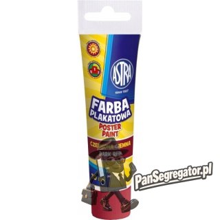 Farba plakatowa w tubkach 30ml szkolna czerwona ciemna 83110911 ASTRA