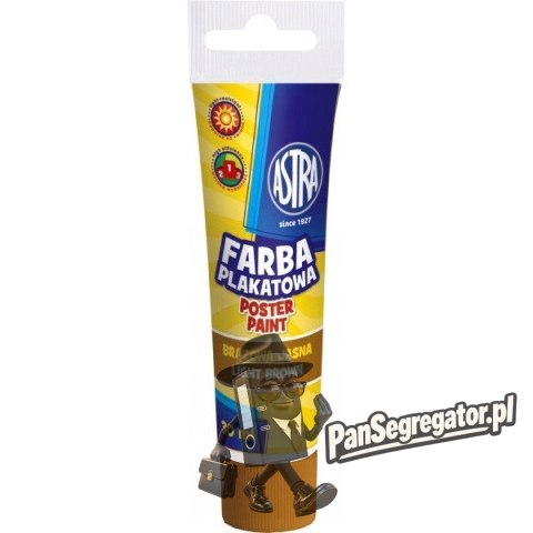 Farba plakatowa w tubkach 30ml szkolna jasna brązowa 83110912 ASTRA