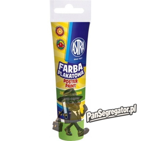 Farba plakatowa w tubkach 30ml szkolna jasna zielona 83110910 ASTRA