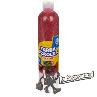 Farba szkolna ASTRA 250ml brokatowa czerwona 301217043