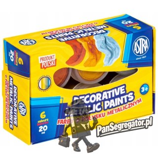 Farby METALICZNE 6 kolorów 20ml 301124003 ASTRA