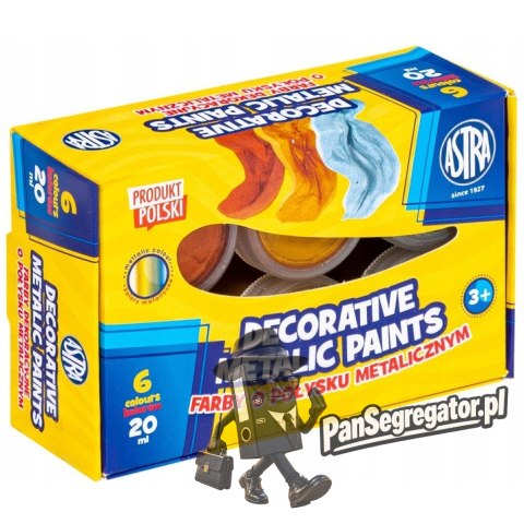 Farby METALICZNE 6 kolorów 20ml 301124003 ASTRA