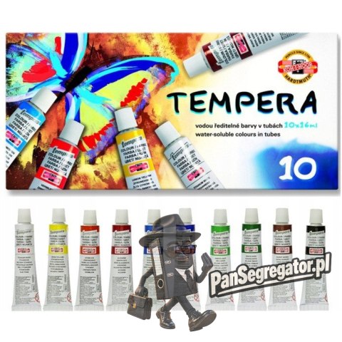 Farby TEMPERY 16ml. 10 kolorów 162548 KOH-I-NOOR