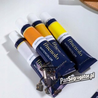 Farby akwarelowe FINENOLO 12 kolorów 12ml tuba EC19-12 DELI