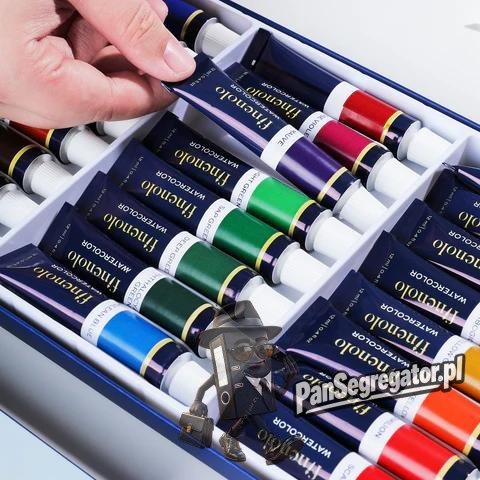Farby akwarelowe FINENOLO 24 kolory 12ml tuba EC19-24 DELI