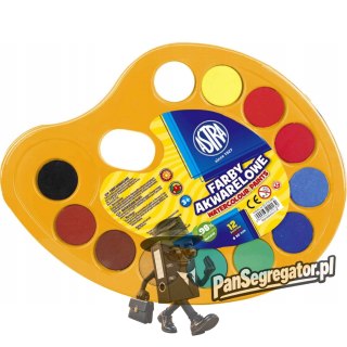 Farby akwarelowe zestaw 12 kolorów paletka 83216903 ASTRA